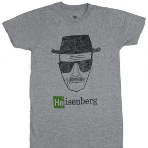 Breaking Bad Mens Heisenberg Element Face Outilne Gray Shirt New Small